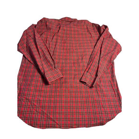 Ralph Lauren Blake Red Tartan Plaid Button-Down Shirt Mens L 100% Two-Ply Cotton - Picture 2 of 9